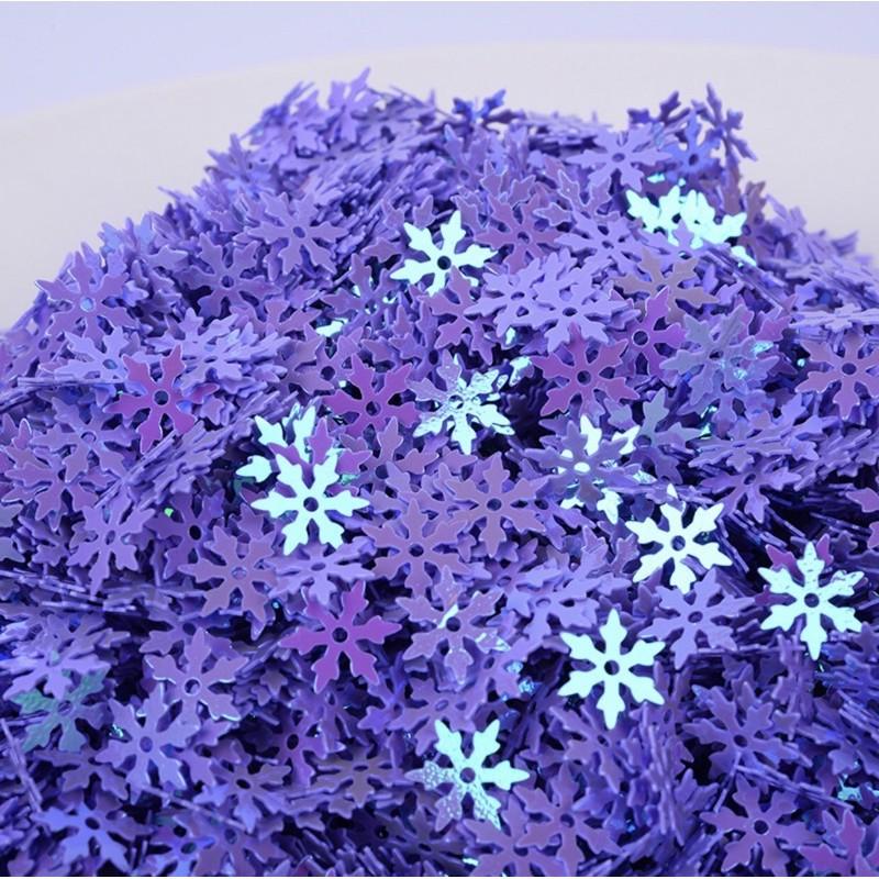 Hộp 30g Kim Tuyến Sequins Hình Hoa Tuyết Cánh Nhọn Trang Trí - Trường Thịnh Sài Gòn