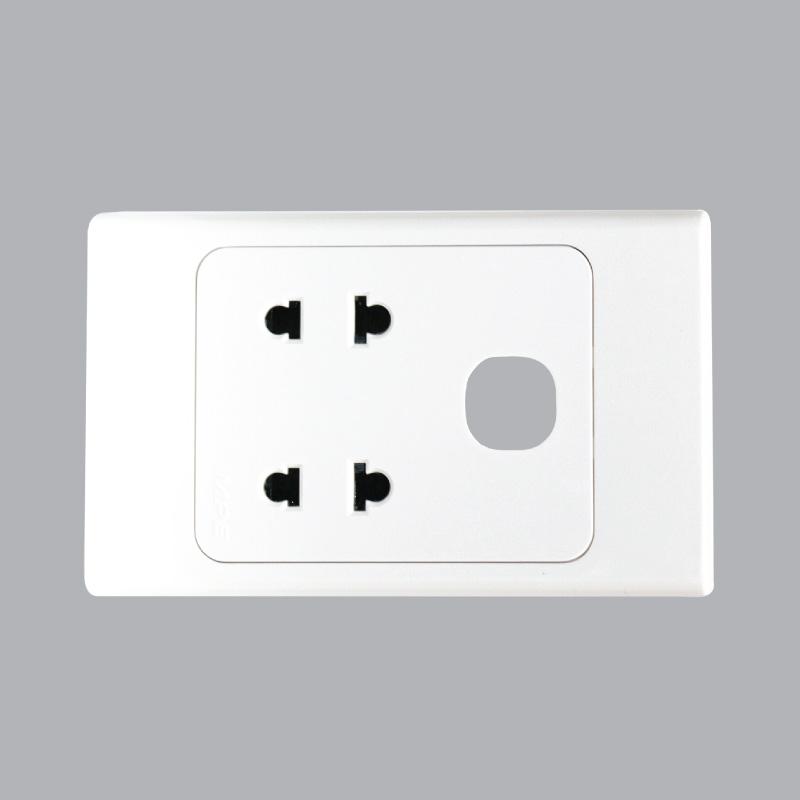 Ổ CẮM ĐÔI 2 CHẤU 16A KẾT HỢP 1 LỖ A20 PLUS MPE
