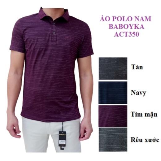 Áo Polo Nam Chất Cotton Lạnh Pha Xước Mới Lạ Logo Thương Hiệu BABOYKA Phong Cách Trẻ Trung 