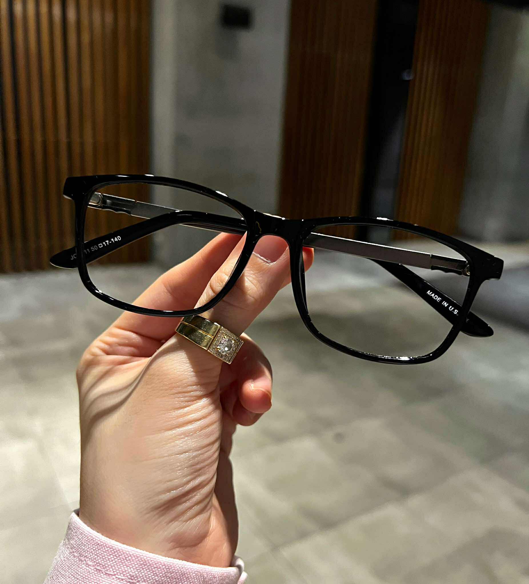 Gọng kính cận, kính mắt unisex nam nữ dáng mắt vuông chất liệu kim lại nhẹ