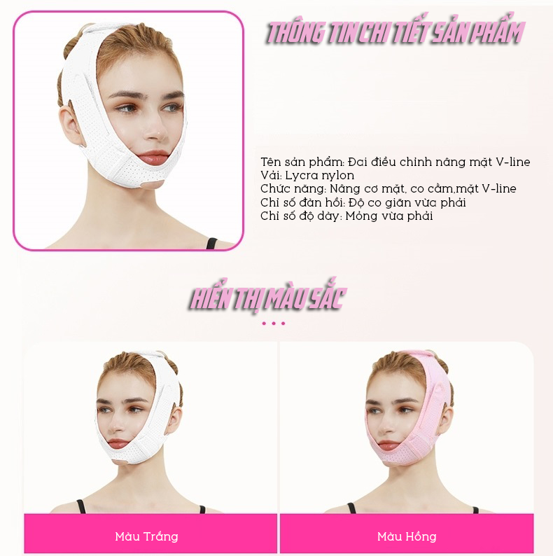 Đai Điều Chỉnh Nâng Cơ Thon Gọn Mặt V-line Mask Cao Cấp- Hàng  Nhập Khẩu