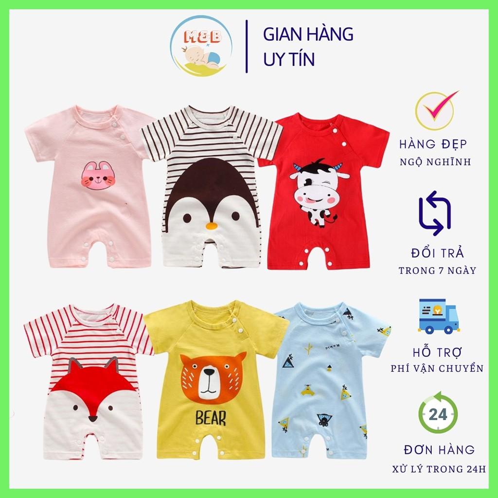 Bodysuit cho bé bộ body đùi cho bé trai gái sơ sinh cộc tay quần áo sơ sinh Hàng Đẹp QC hình ngộ nghĩnh 3-12kg - BDC16