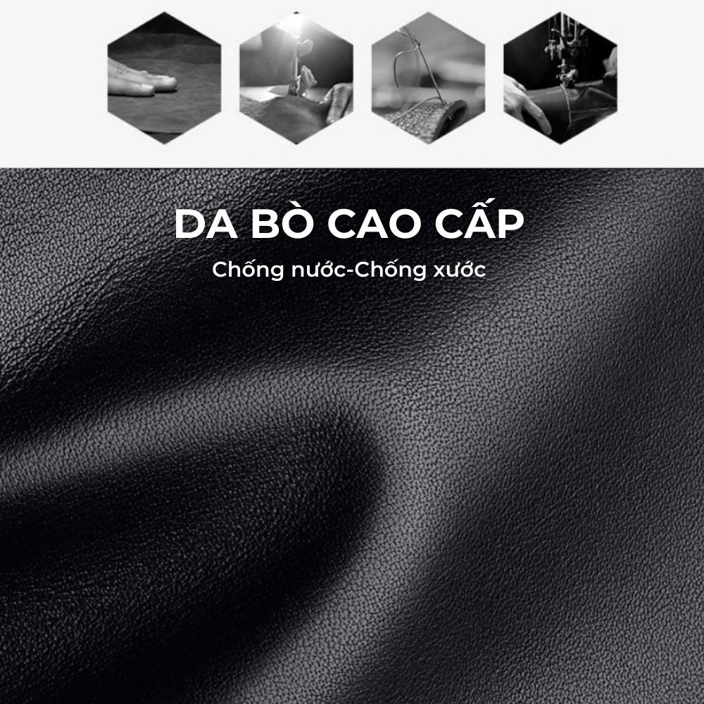 Ví nam William Polo Cao Cấp,Chất liệu da bò nhập khẩu,Ví da nam dáng đứng đựng tiền và thẻ mini nhỏ gọn-