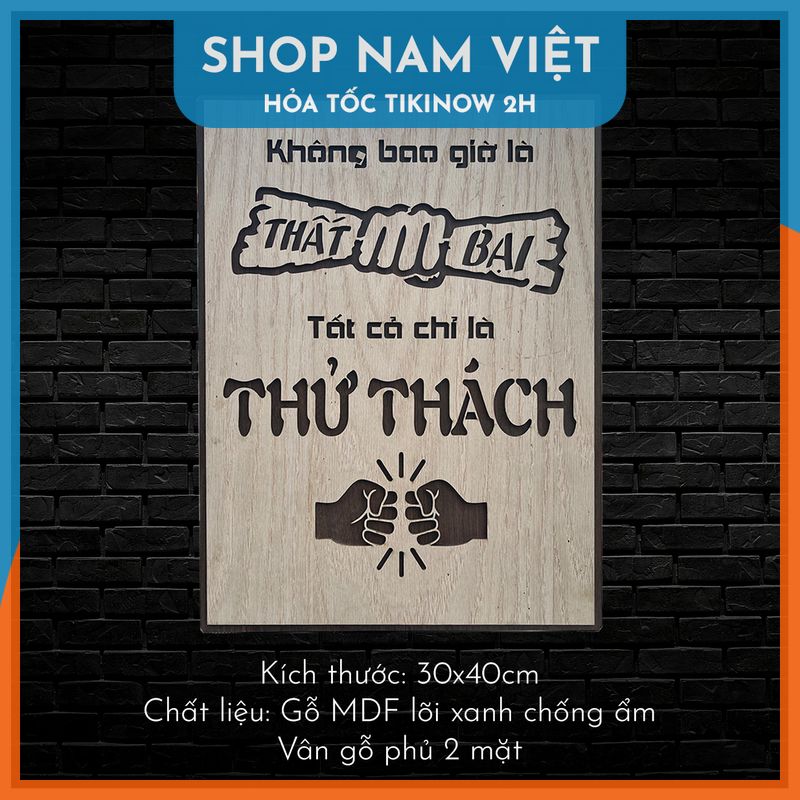 Tranh Gỗ Thông Điệp Ý Nghĩa Trang Trí Quán Cà Phê Văn Phòng, Phòng Làm Việc