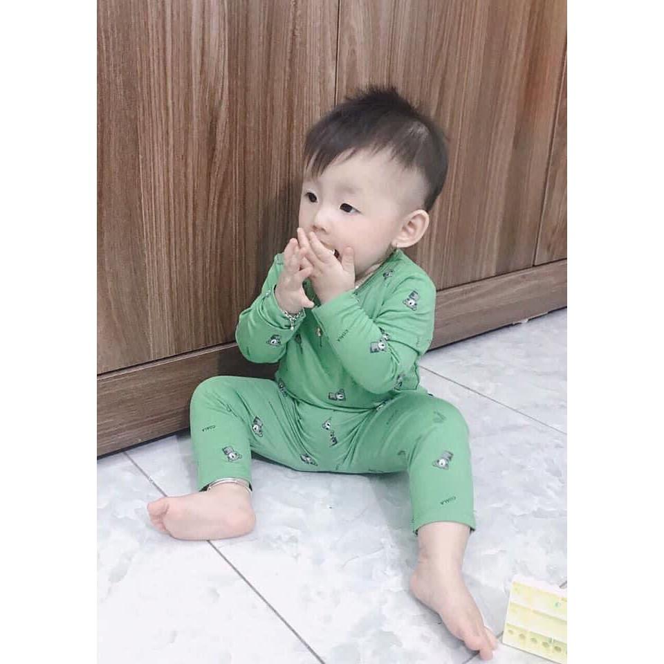 Bộ Thun Lạnh Dài Tay Cho Bé Bộ Thu Đông Dài Tay Cho Bé Trai Bé Gái với họa tiết Gấu Panda siêu dễ thương