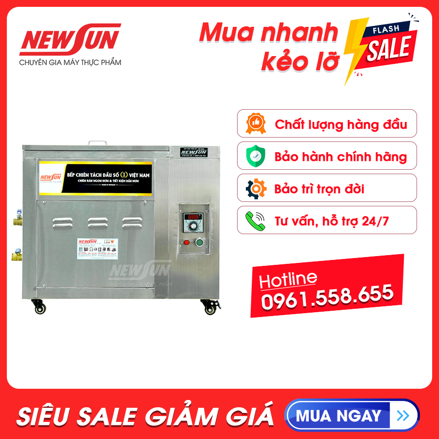 Bếp Chiên,Rán Thực Phẩm Tách Dầu Bằng Điện 20L NEWUSN - Dùng Cho Nhà Hàng, Khách Sạn, Chiên Số Lượng Lớn - Hàng Chính Hãng