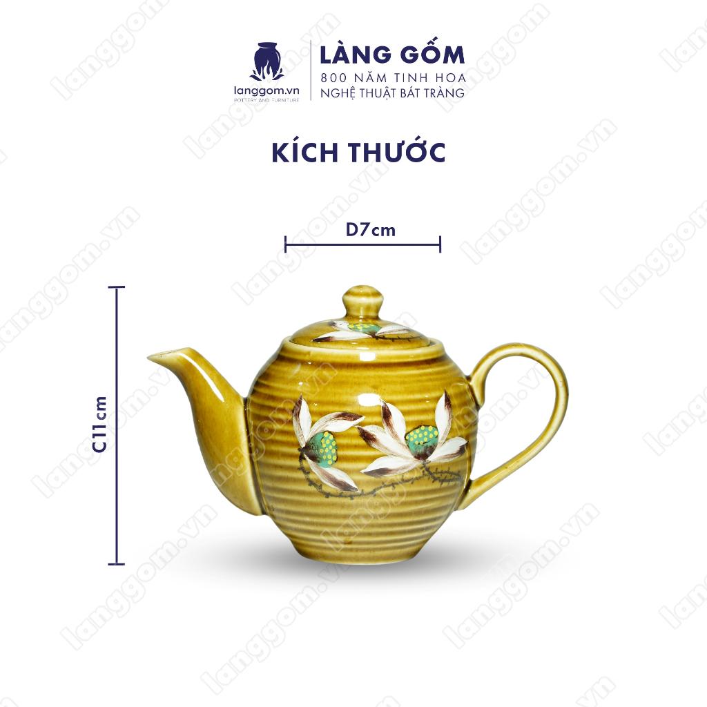 Bộ ấm chén Men hỏa biến Minh Long - Gốm sứ Bát Tràng - Làng Gốm