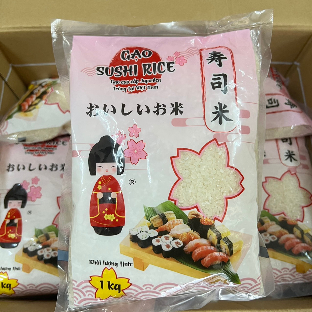 Gạo Nhật chuyên dùng làm sushi dẻo thơm gói 1KG