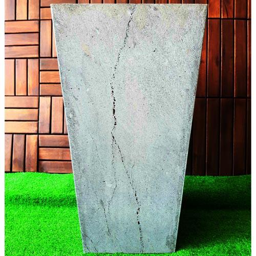 Chậu trồng cây đá ong xám hình thang 30x60cm để sân thượng, ban công