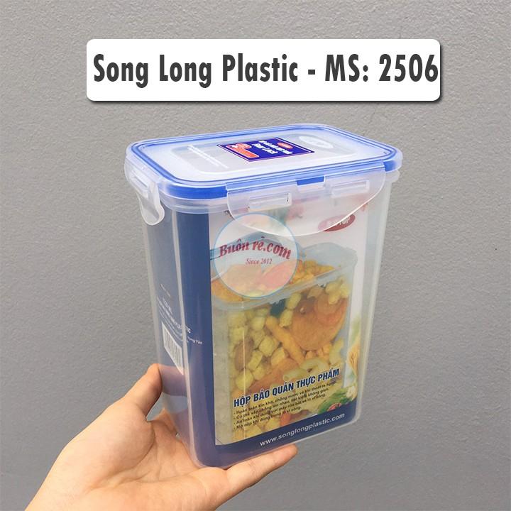 Bộ 4 hộp nhựa đựng thực phẩm Four Lock SONG LONG PLASTIC có khóa cài (MS: 2503, 2504, 2505, 2506) – Buôn Rẻ