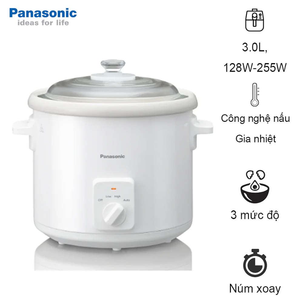 Nồi Nấu Chậm Panasonic 3 Lít  NF-N30ASRA - Hàng Chính Hãng