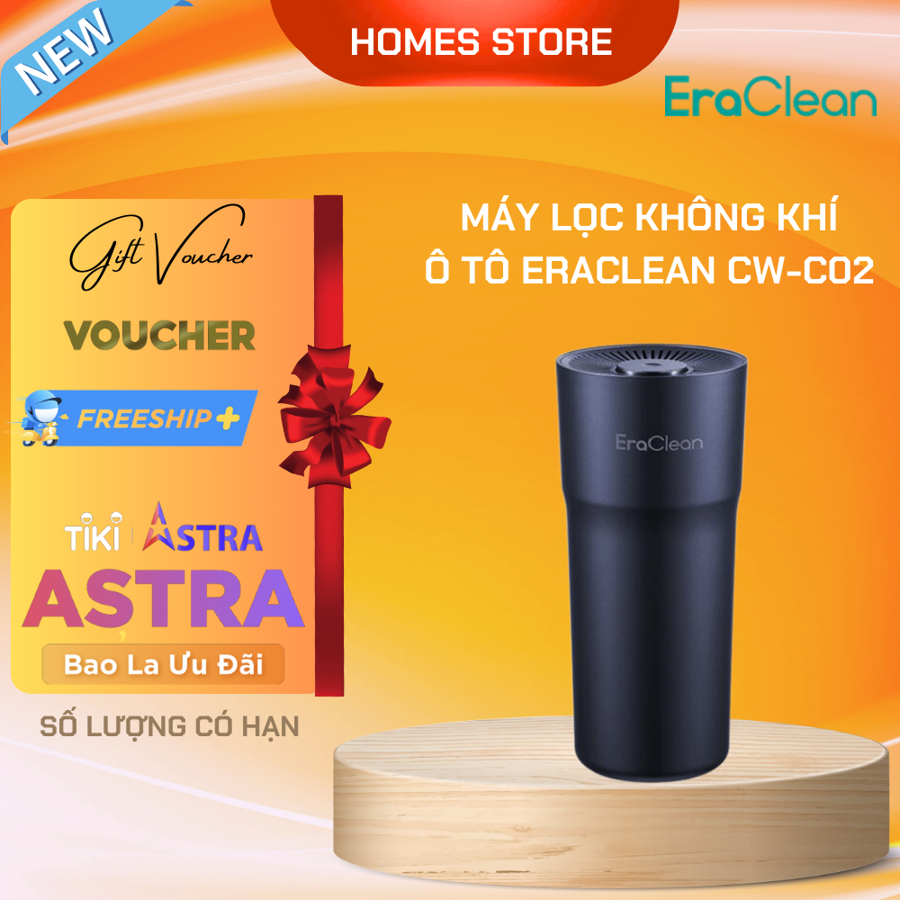 Máy Khử Mùi Ô Tô Xiaomi Eraclean CW-C02 Kiêm Lọc Không Khí Khử Khuẩn Ozon Thời Gian Sử Dụng 12h Liên Tục Công Suất 10W - Hàng Nhập Khẩu