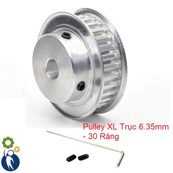 Buly, Puly, Pulley XL Trục 6.35mm - 30 Răng, sử dụng dây đai XL