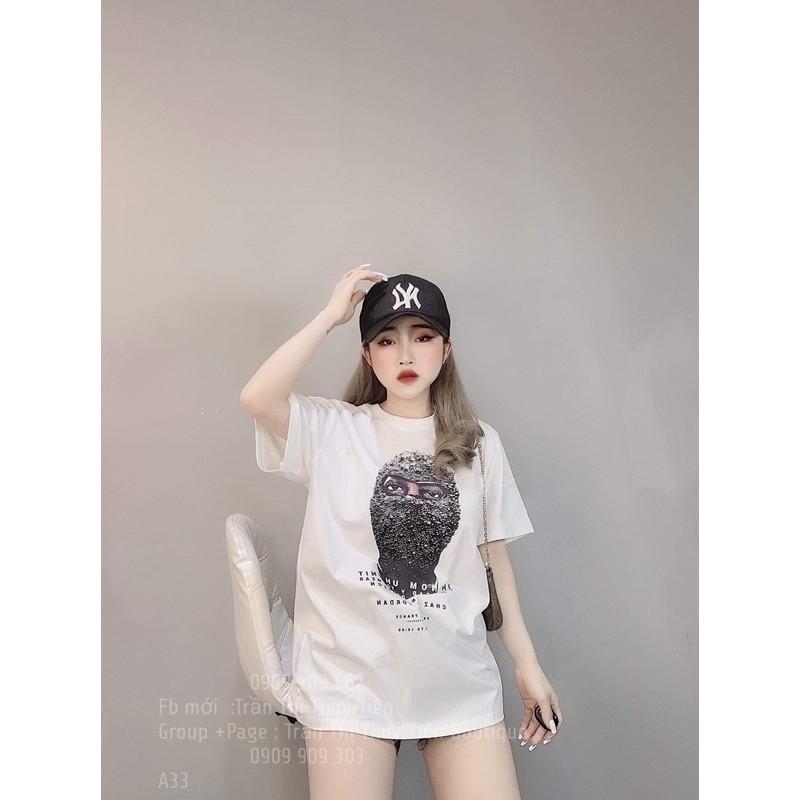 Áo thun form rộng mặt người