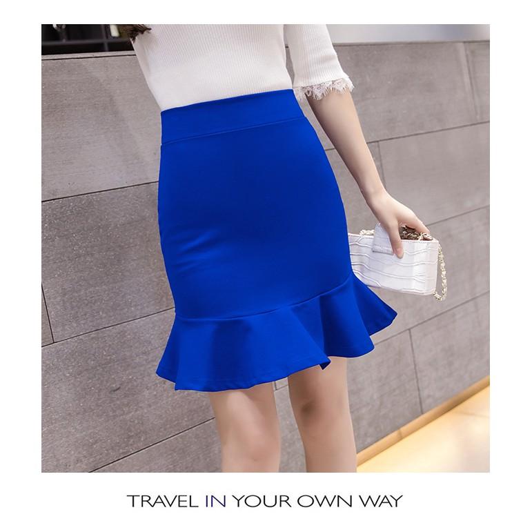 Chân váy công sở váy đuôi cá bigsize CRDCV37 màu đen dài 48cm