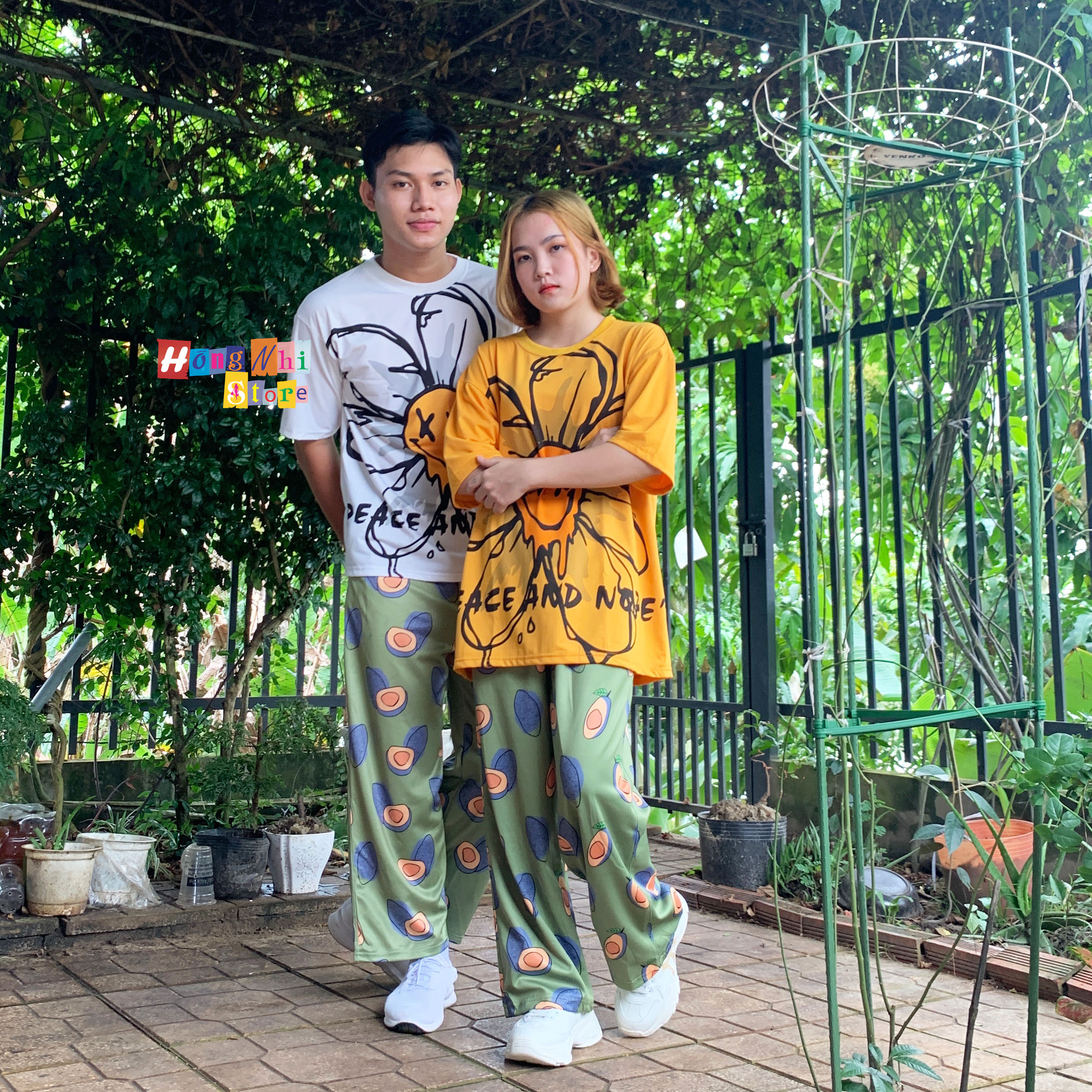 Quần Hoạt Hình Dài Ống Rộng Trái Bơ Cartoon Pant Oversize Ulzzang Unisex - MM
