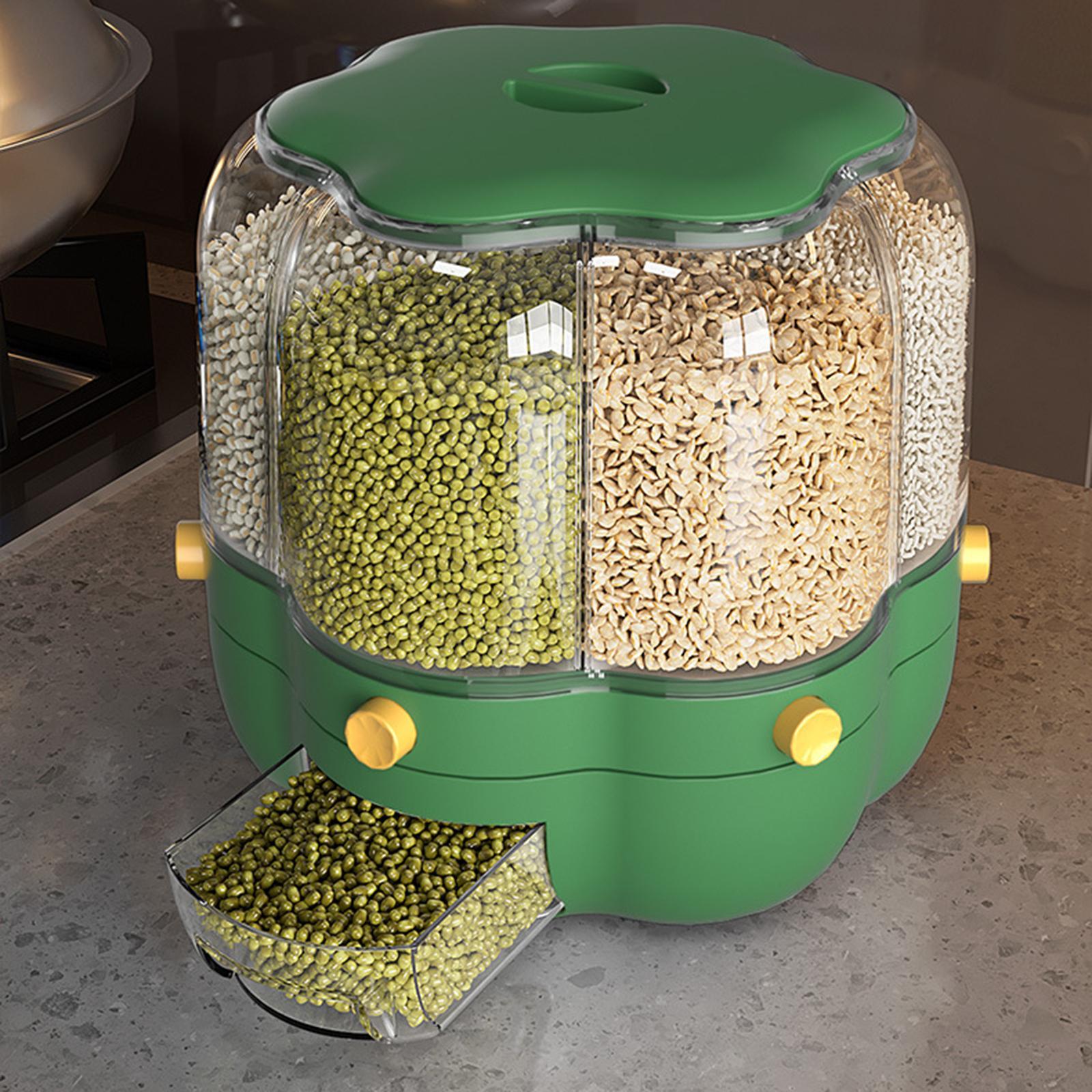 Cereal Dispenser Rice Bucket Airtight Food Storage Box for Home Pantry