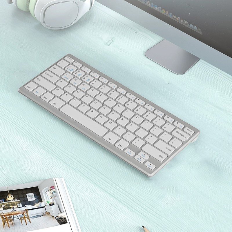Bộ Bàn phím không dây mini K19 - đa kết nối bluetooth 5.0 + 3.0 + Usb wireless 2.4G hàng nhập khẩu