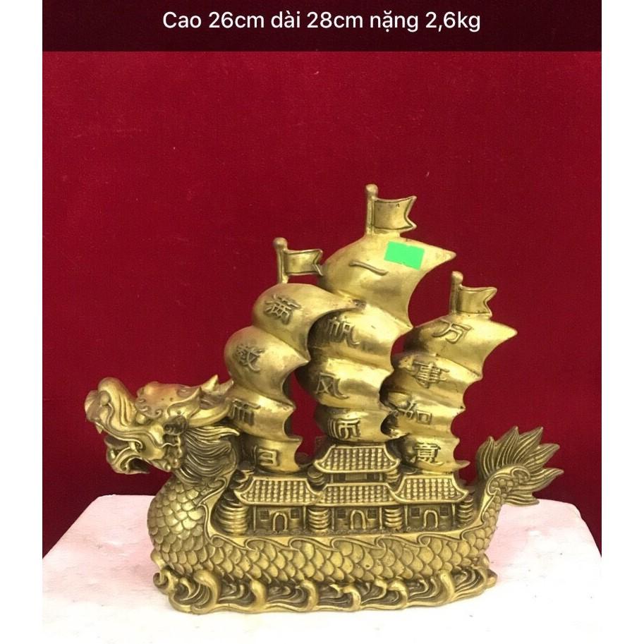 Thuyền buồm đầu rồng bằng đồng MS128