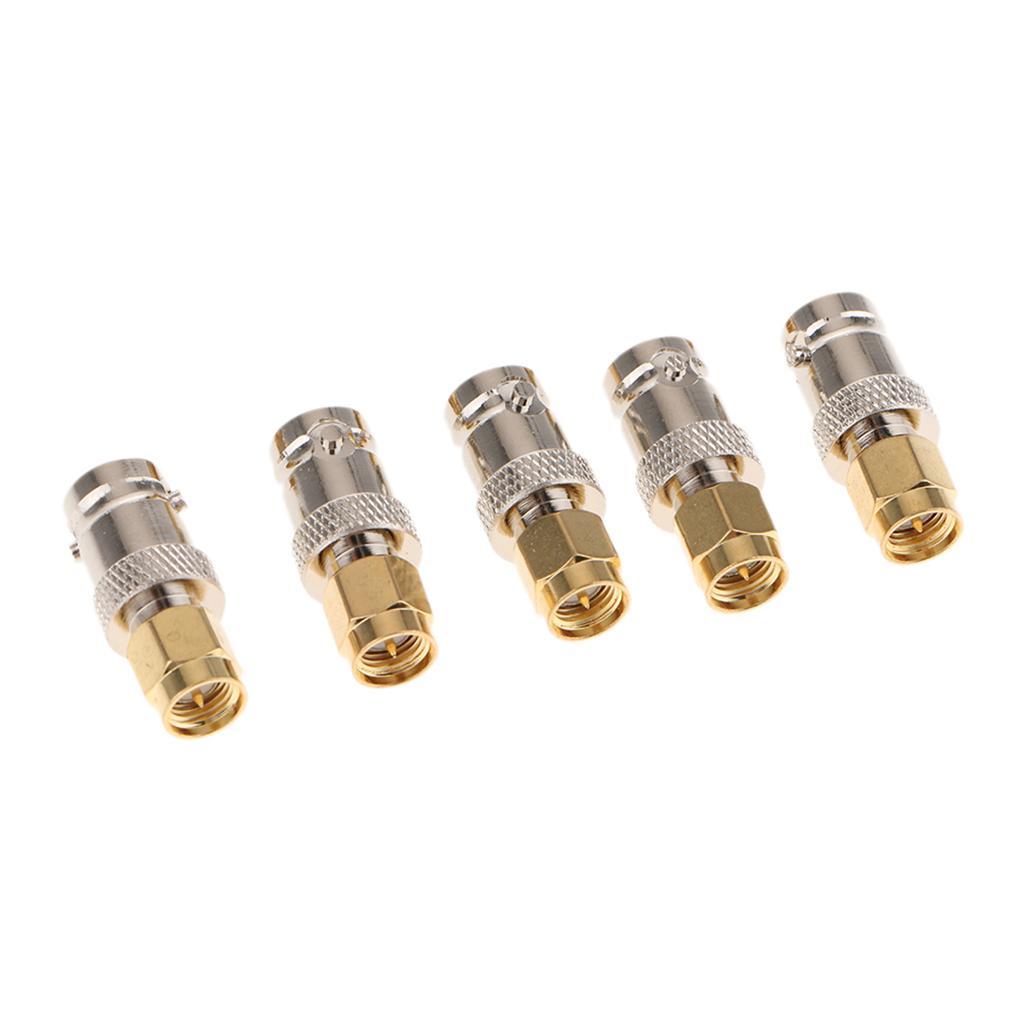 10Pcs RF Coaxial Coax Adapter SMA Male to BNC Female