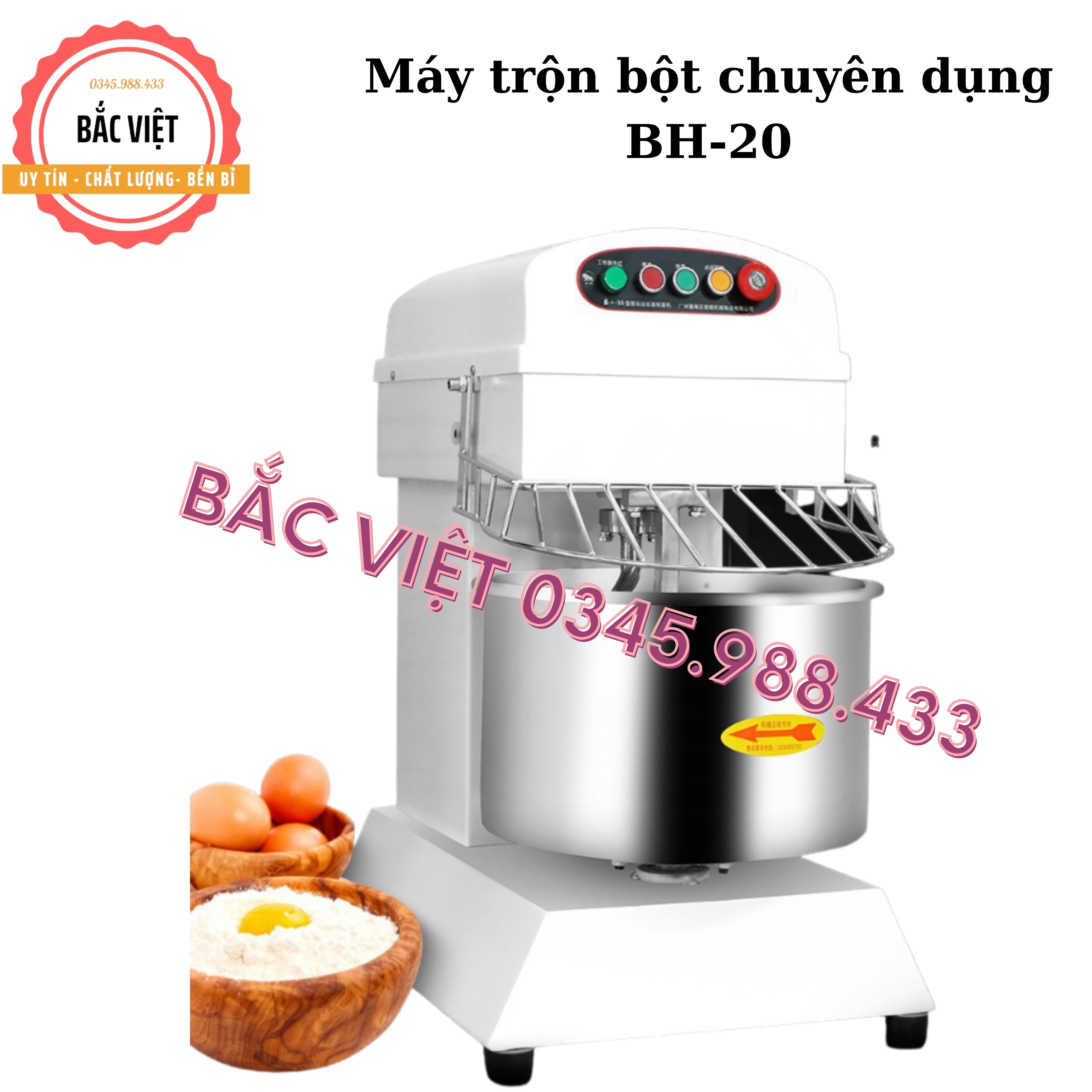 Máy trộn bột, nhào bột chuyên dụng BH20 cối trộn 20L trộn từ 2-7kg bột khô kèm ảnh thật