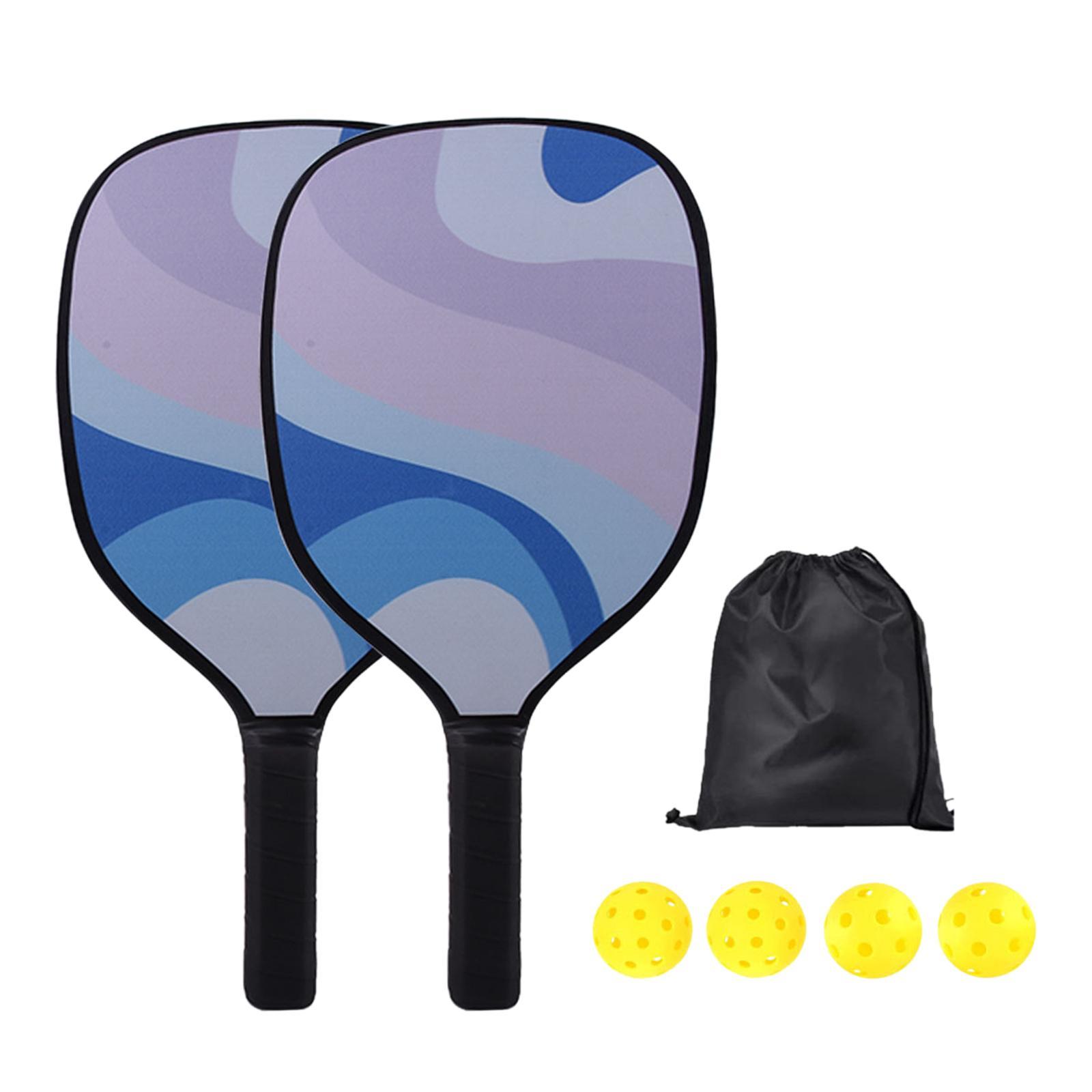 2x Pickleball Paddles Set with 4 Balls and Bag for Men Women Indoor Outdoor