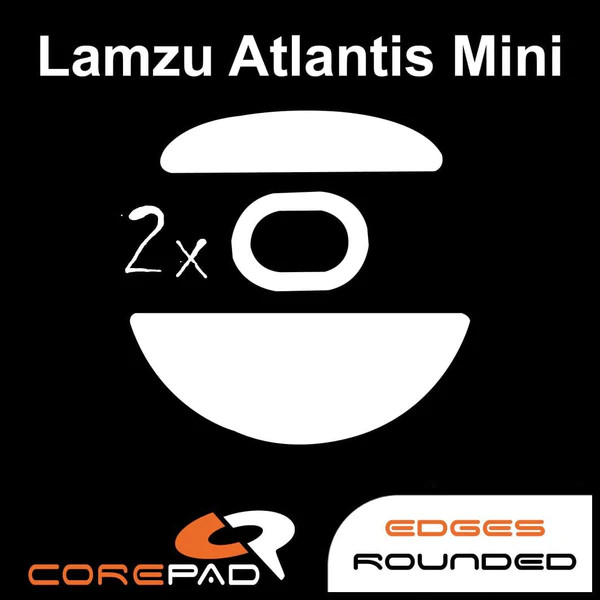Feet chuột PTFE Corepad Skatez Lamzu Atlantis Mini Wireless (2 bộ) - Hàng Chính Hãng