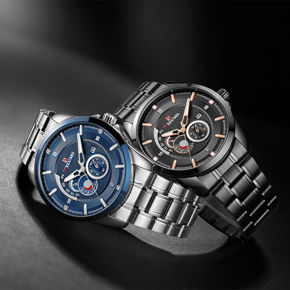 Đồng hồ đeo tay nam bằng thép không gỉ thạch anh chống thấm nước MIZUMS