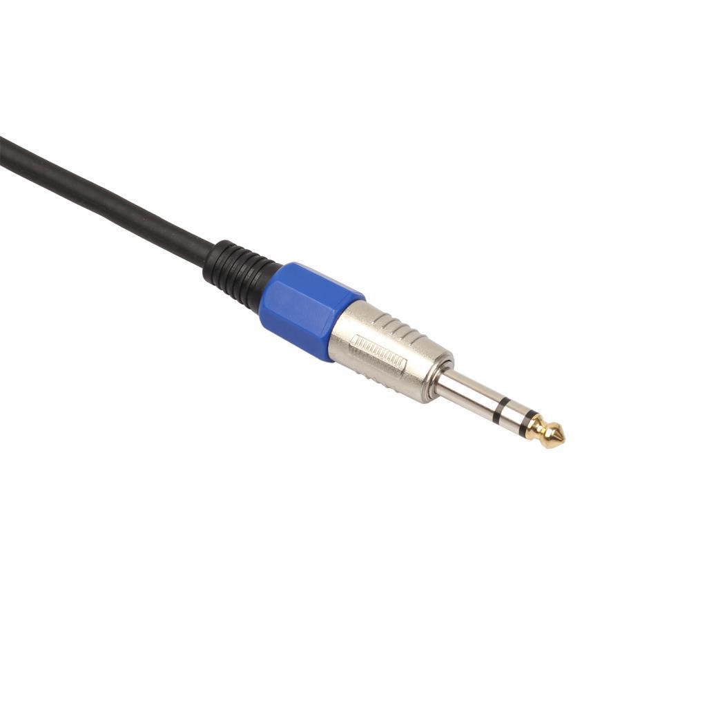 3-pin XLR Male to 1/4" 6.35mm TRS Male Balanced Stereo Audio Mic Cable 0.3m