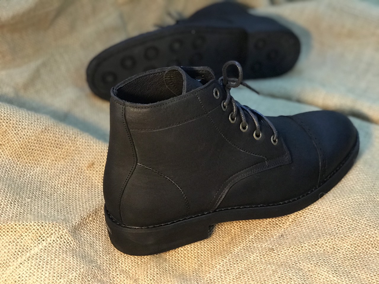 Giày cao cổ nam da bò sáp MAD Iron Boots