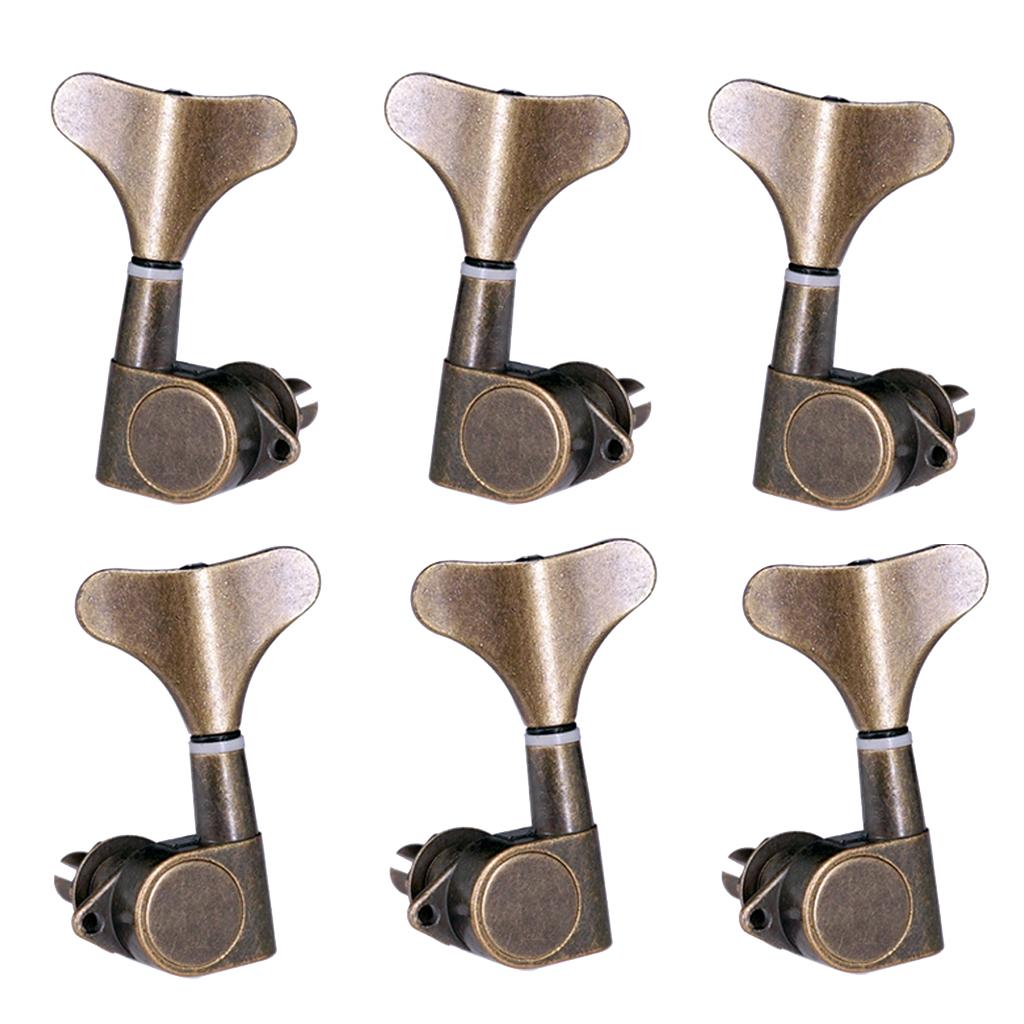 Baoblade Đuôi Cá Nút Bass Dây Đàn Guitar Tuner Chốt Khóa Máy Đầu 3L3R Vàng Đồng