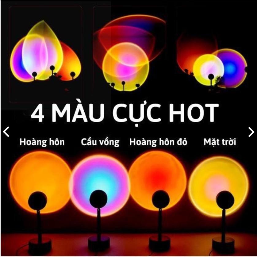 Combo đèn tiktok sunset biến hình sống ảo quay clip hottrend livestream đèn 33cm kèm đèn hoàng hôn cầu vồng tặng chân 2m