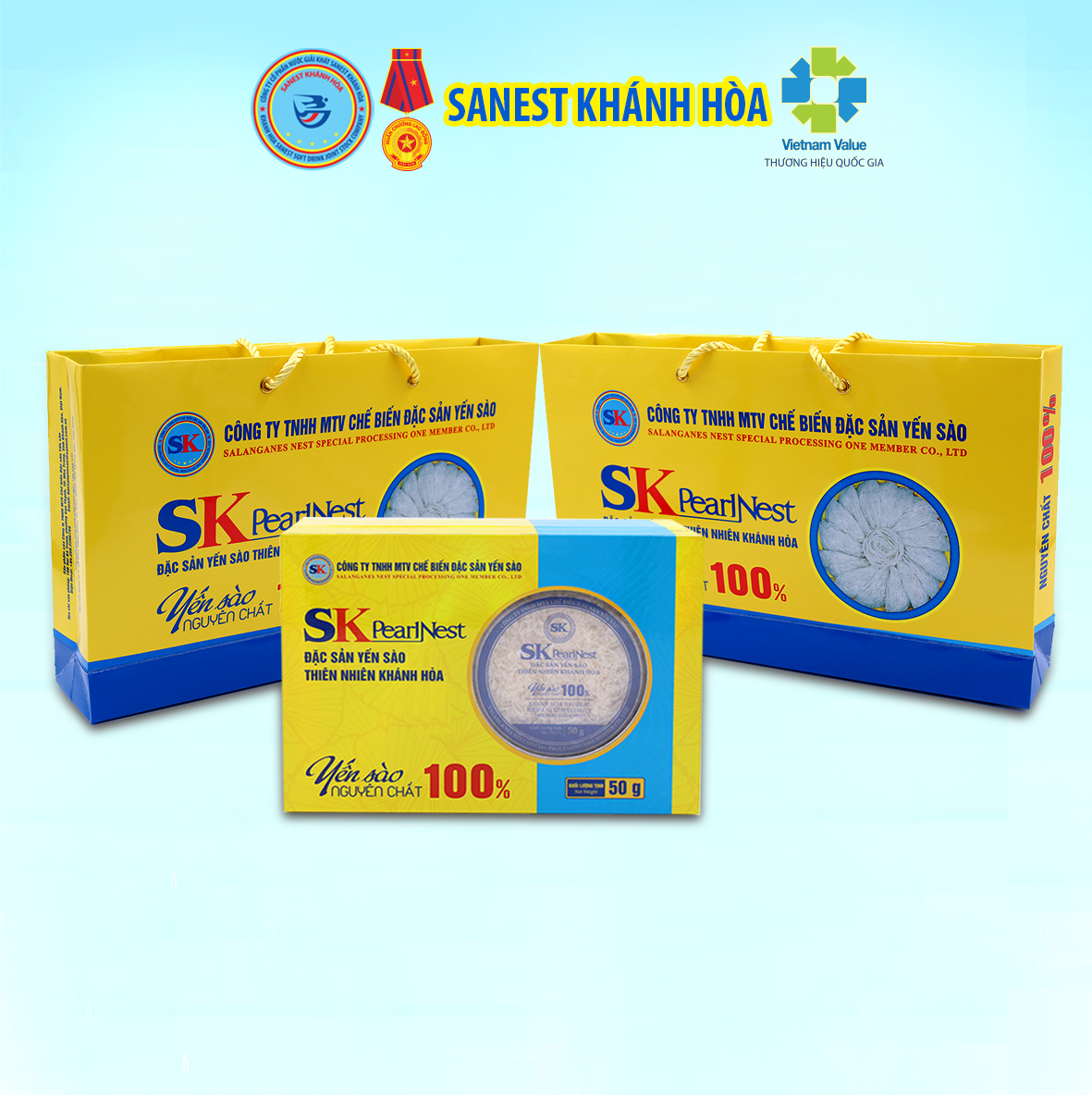 SKPearlNest Khánh Hòa Đặc sản yến sào tinh chế hộp 50g