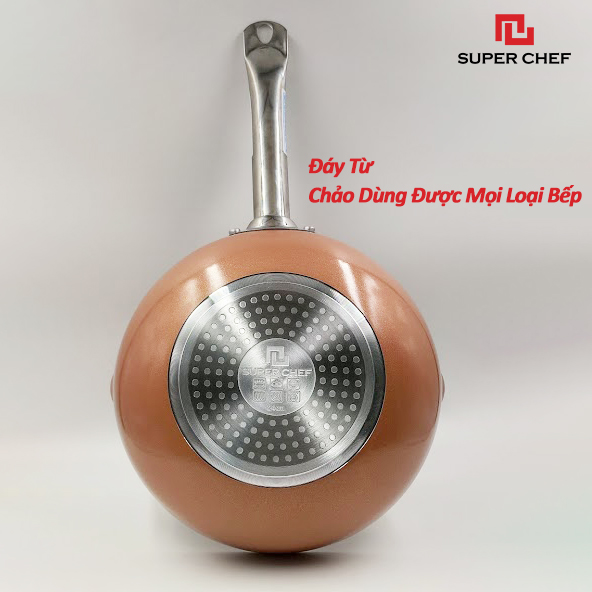 Combo Chảo Chống Dính Super Chef Đáy Từ Cao Cấp, An Toàn, Bền Bỉ Size CCS24