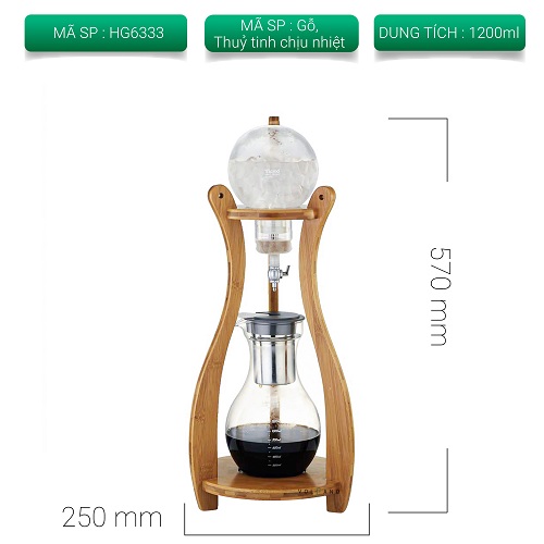 Bộ dụng cụ pha cà phê cold drip hình tròn Tiamo