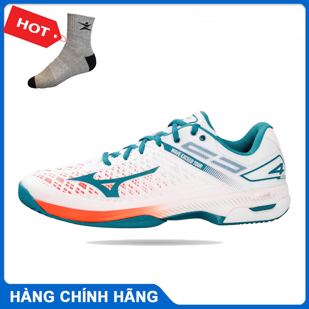 Giày thể thao tennis Mizuno wave exceed tour 4 Ac 61GA204085 mẫu mới dành cho nam-TẶNG TẤT THỂ THAO MÀU TRẮNC