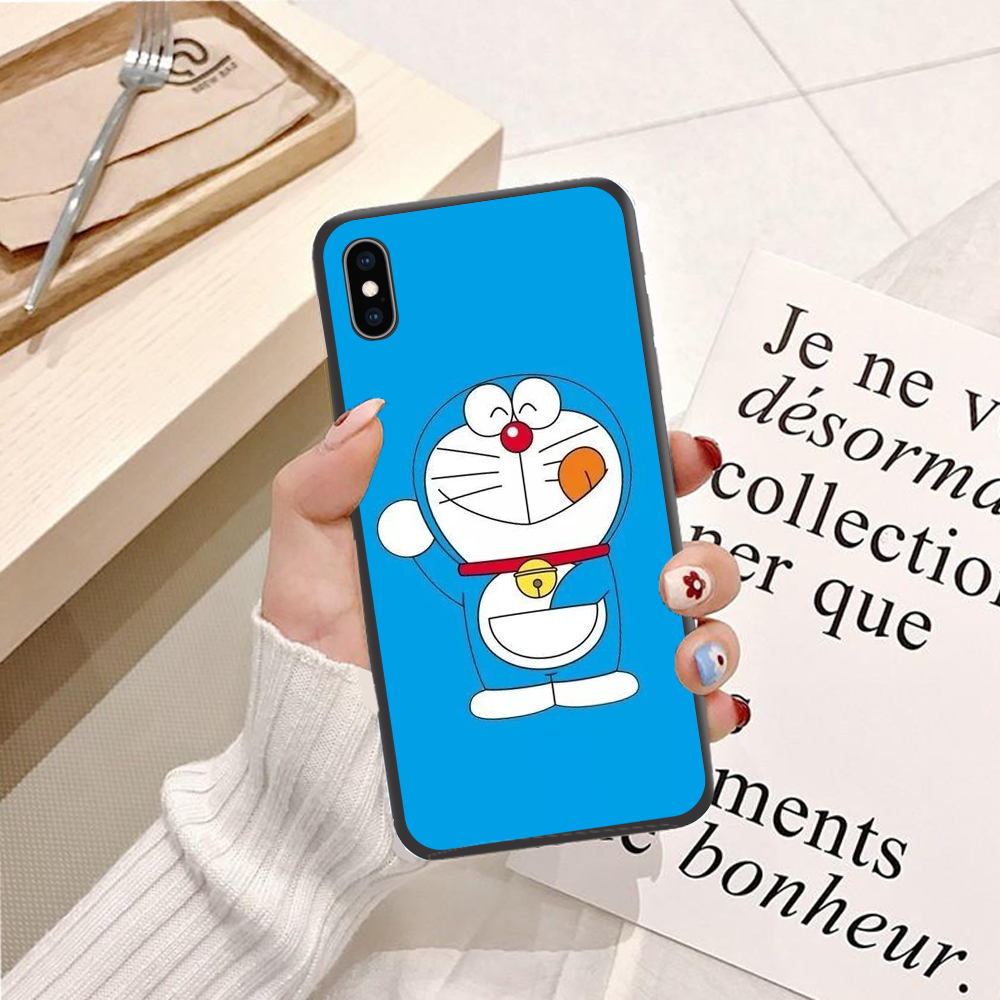 Ốp lưng điện thoại Iphone XS Max viền silicon dẻo TPU hình Doremon Nhảy Múa - Hàng chính hãng