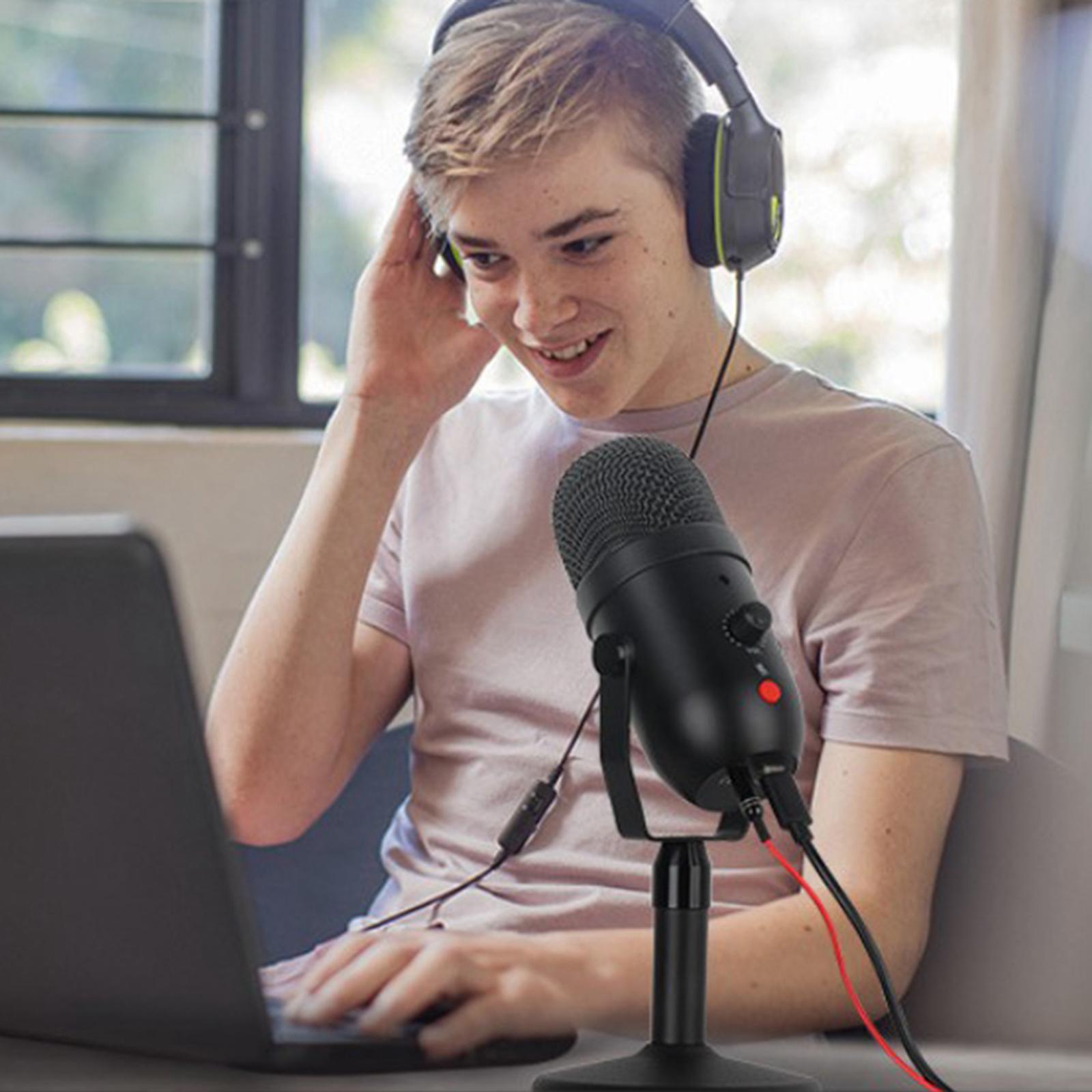 USB Microphone for Computers, Condenser PC Microphone for & Windows, Professional Plug & Play Studio Microphone for Games, Podcasts, Streaming