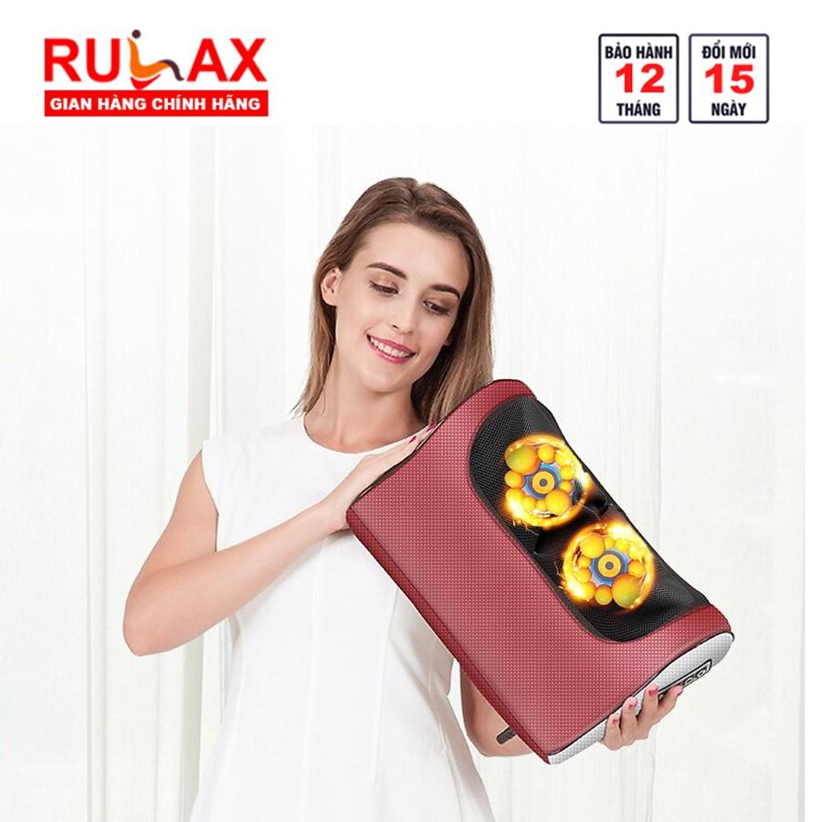 Gối Massage Hồng Ngoại 16 Bi Cao Cấp RULAX Model RL-03 Phiên Bản 2021 Có Hướng Dẫn Tiếng Việt