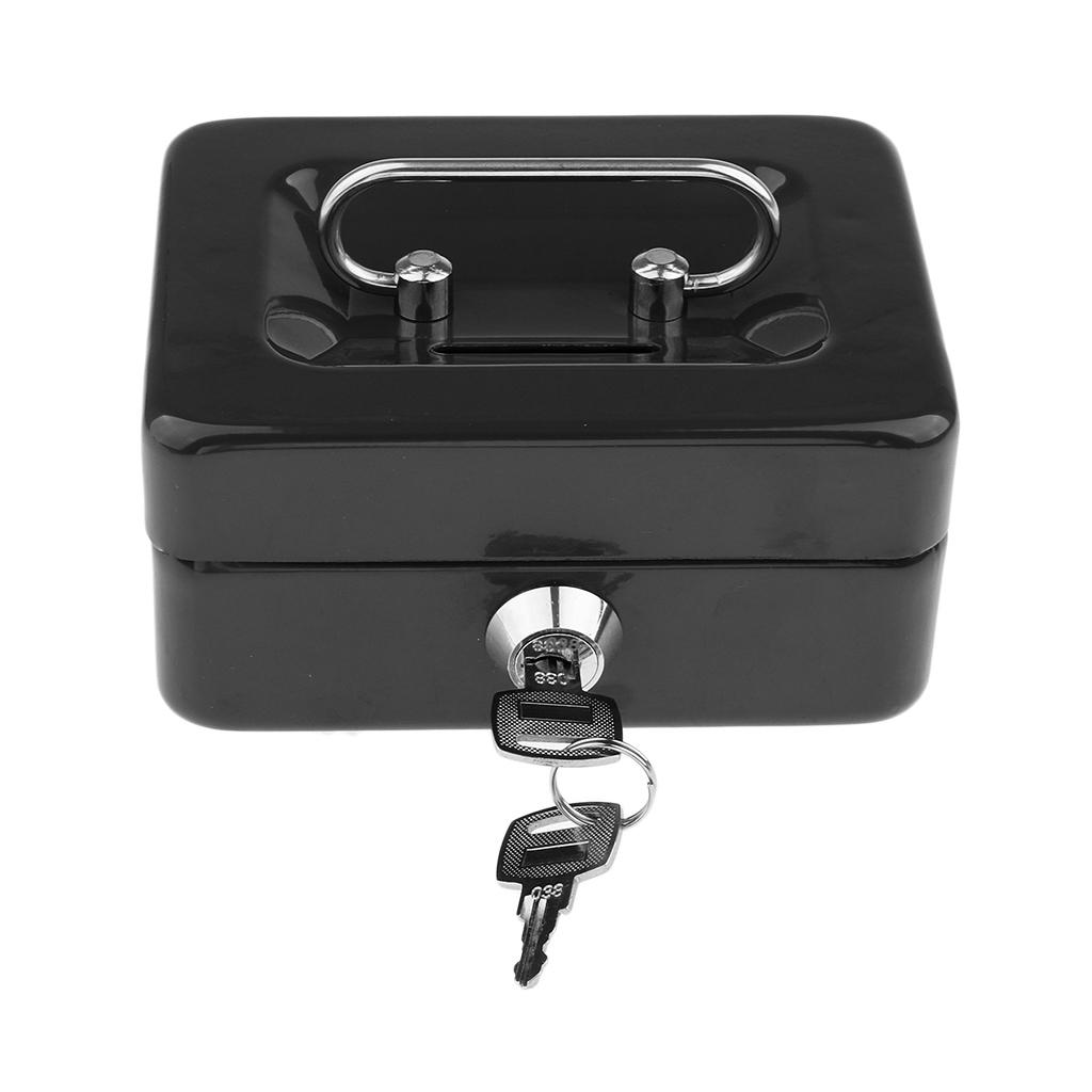 Creative Portable Metal Storage Container Safe Lock Box Money Coffer