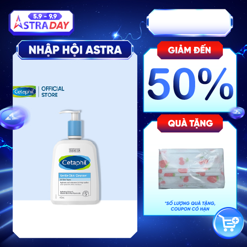 Sữa rửa mặt dịu lành cho da nhạy cảm Cetaphil Gentle Skin Cleanser 473ml