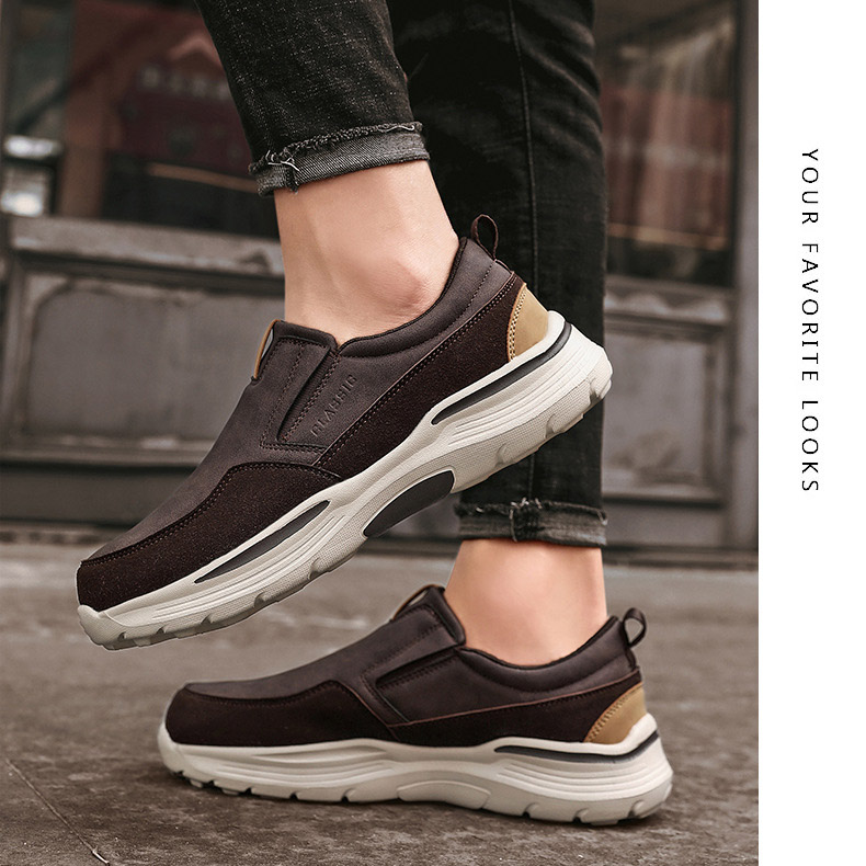 Giày mọi xỏ, giày lười big size cỡ lớn cho nam chân to bè - GL093