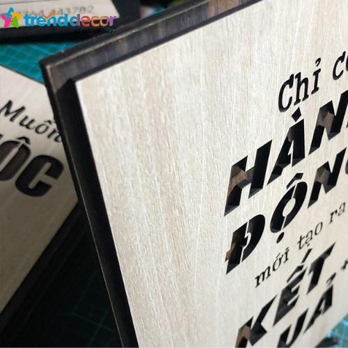 Tranh Gỗ Khắc Laser Nội Dung Tạo Động Lực Thúc Đẩy Làm Việc
