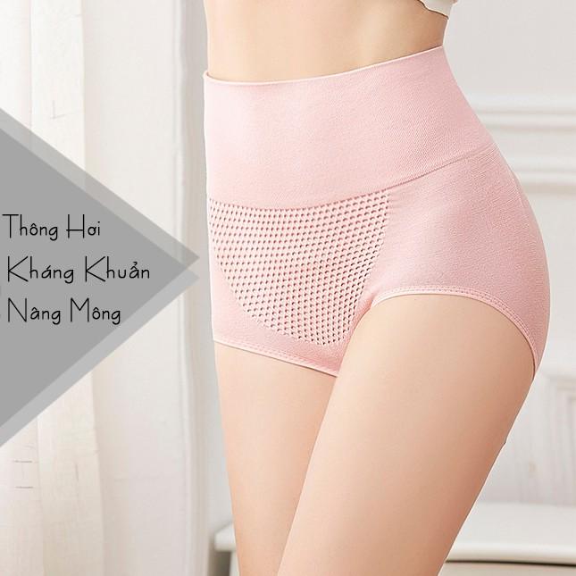 COMBO 4 Quần lót nữ kháng khuẩn cạp cao gen bụng xuất Nhật - Mỗi quần 1 túi zip lịch sự, FLQ03