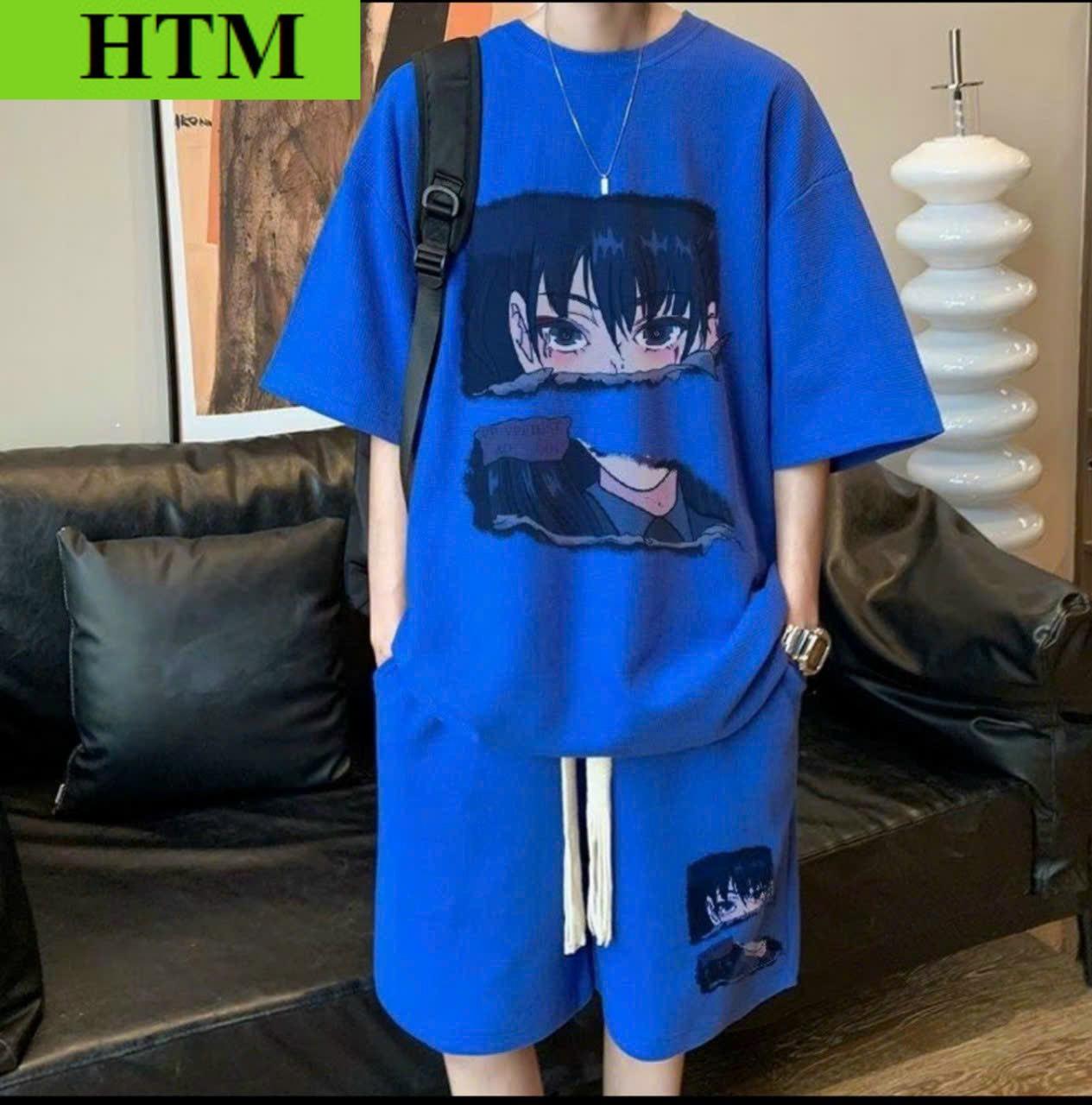 [HOT] Sét Đồ Bộ Nam Mặc Nhà Chất Thun Xốp Êm  Mùa Hè Thoáng Mát, Co Giãn Cao Cấp Siêu Đẹp HTM FASHION - Xanh dương