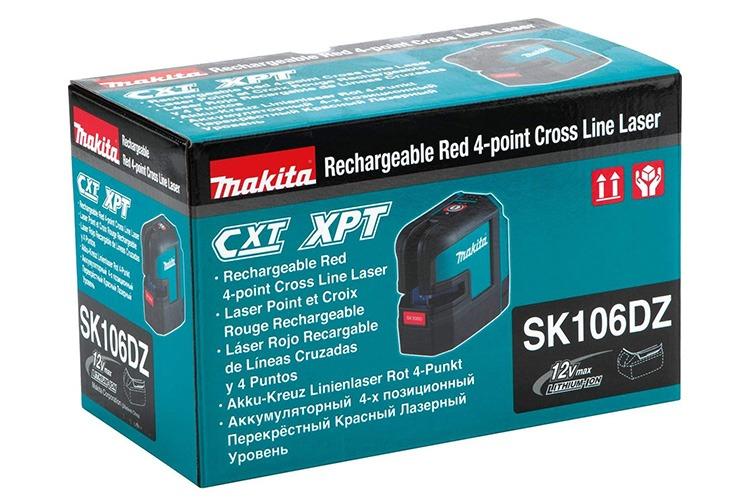 MÁY CÂN MỰC LASER 2 TIA ĐỎ DÙNG PIN 12V MAKITA SK106DZ - HÀNG CHÍNH HÃNG