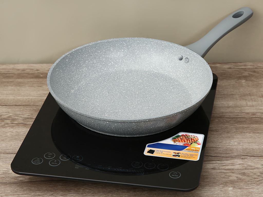 Chảo vân đá đáy từ chống dính CAO CẤP GreenCook Size 20 22 24 26 28 30cm