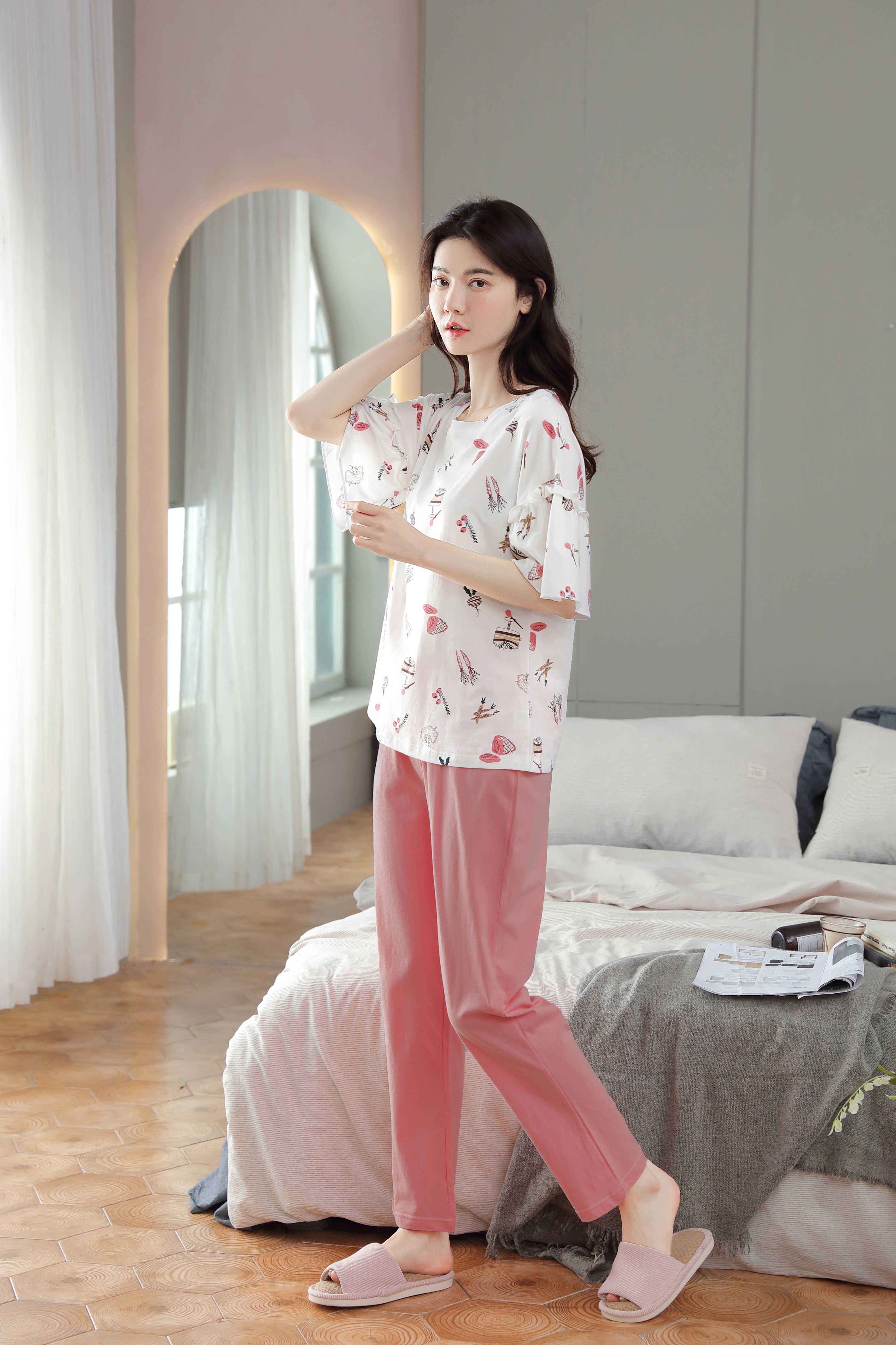 Đồ bộ dài cotton cao cấp mịn đẹp 8016