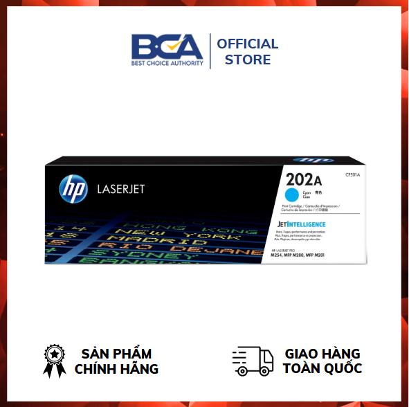 Mực in HP 202A Cyan Original LaserJet Toner Cartridge (CF501A) - Hàng chính hãng
