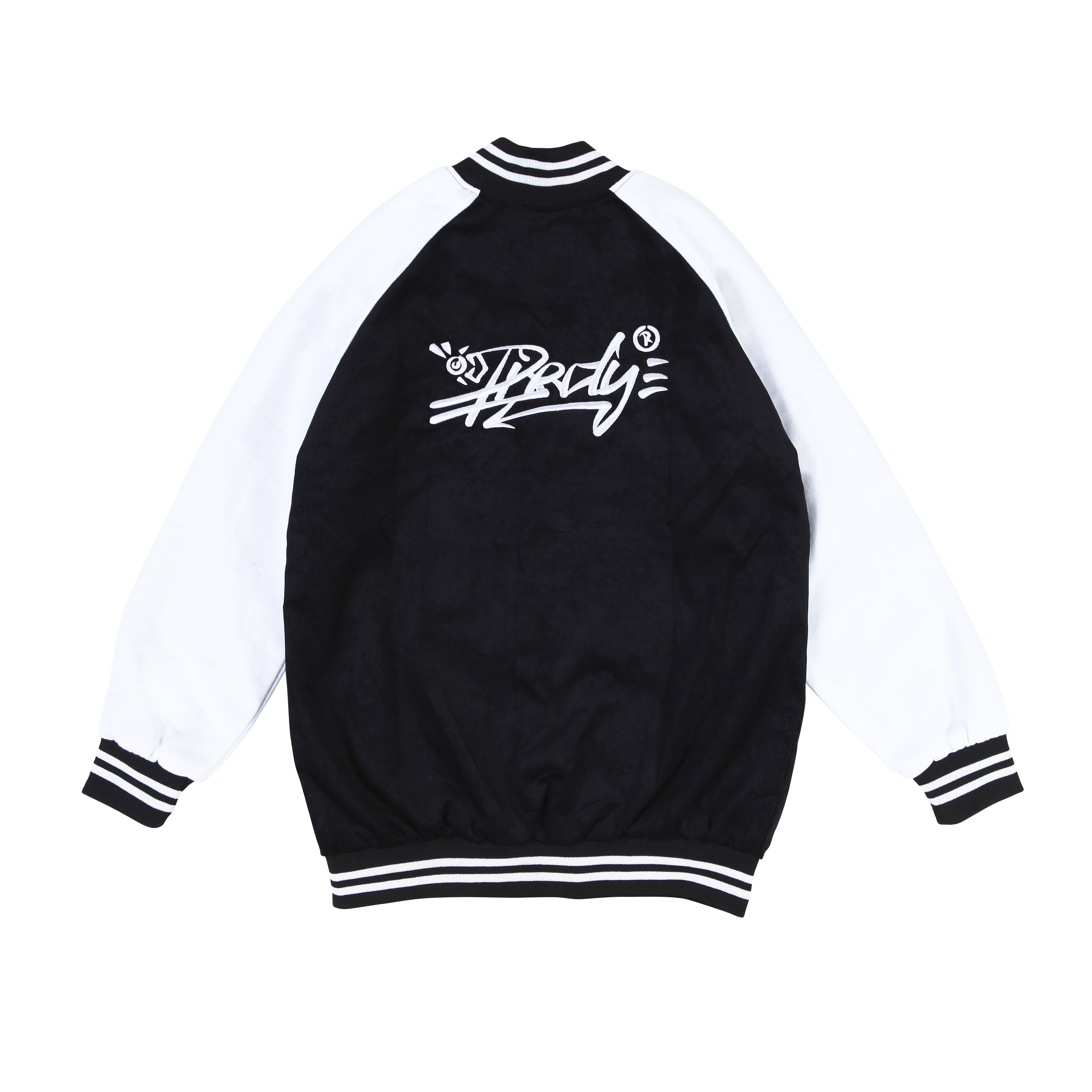 ÁO KHOÁC BIRDY BASIC VARSITY NHUNG JACKET - BLACK